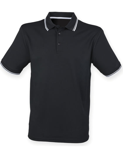 Men's Coolplus® Kurzarm-Polo mit Kontraststreifen – Bild 5