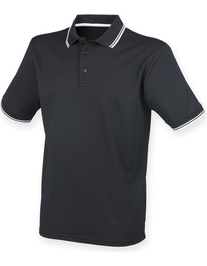 Men's Coolplus® Kurzarm-Polo mit Kontraststreifen – Bild 9
