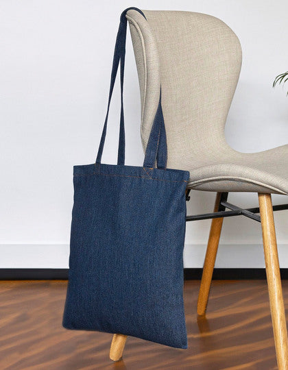 Jeans-Einkaufstasche mit langen Henkeln – Bild 3