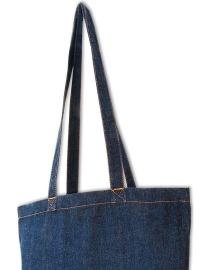 Jeans-Einkaufstasche mit langen Henkeln – Bild 4