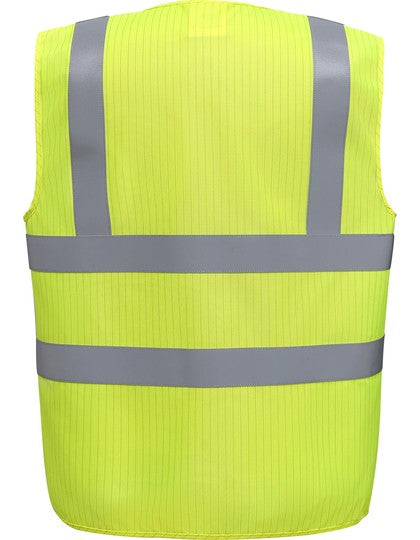 Hi-Vis antistatische, flammhemmende Warnweste – Bild 3