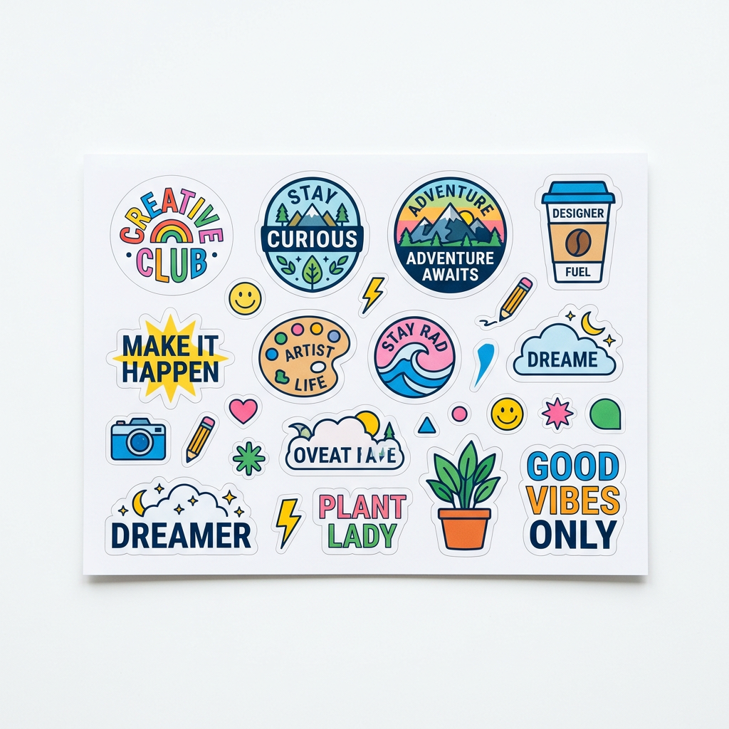 Stickerbogen (bedruckbar)