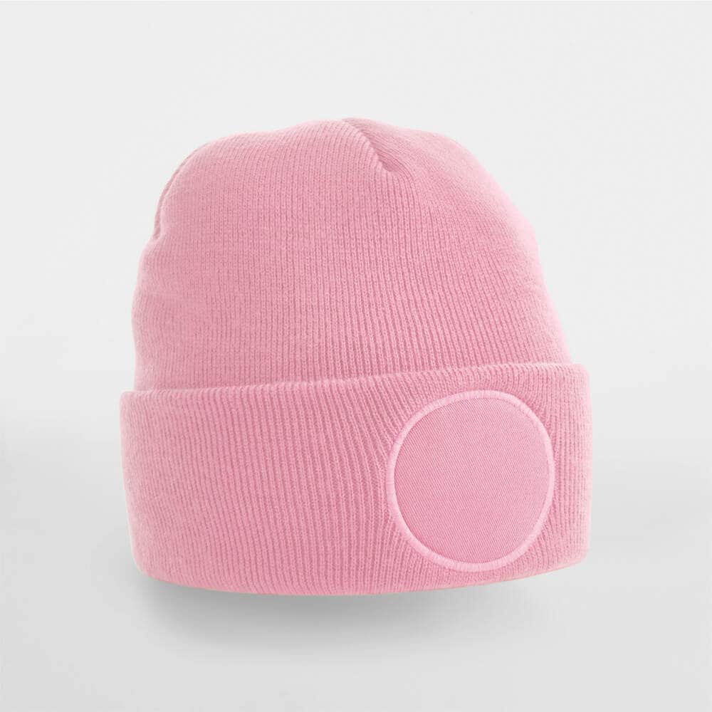 Circular Patch Beanie in Detail 3 - bedruckbar und bestickbar