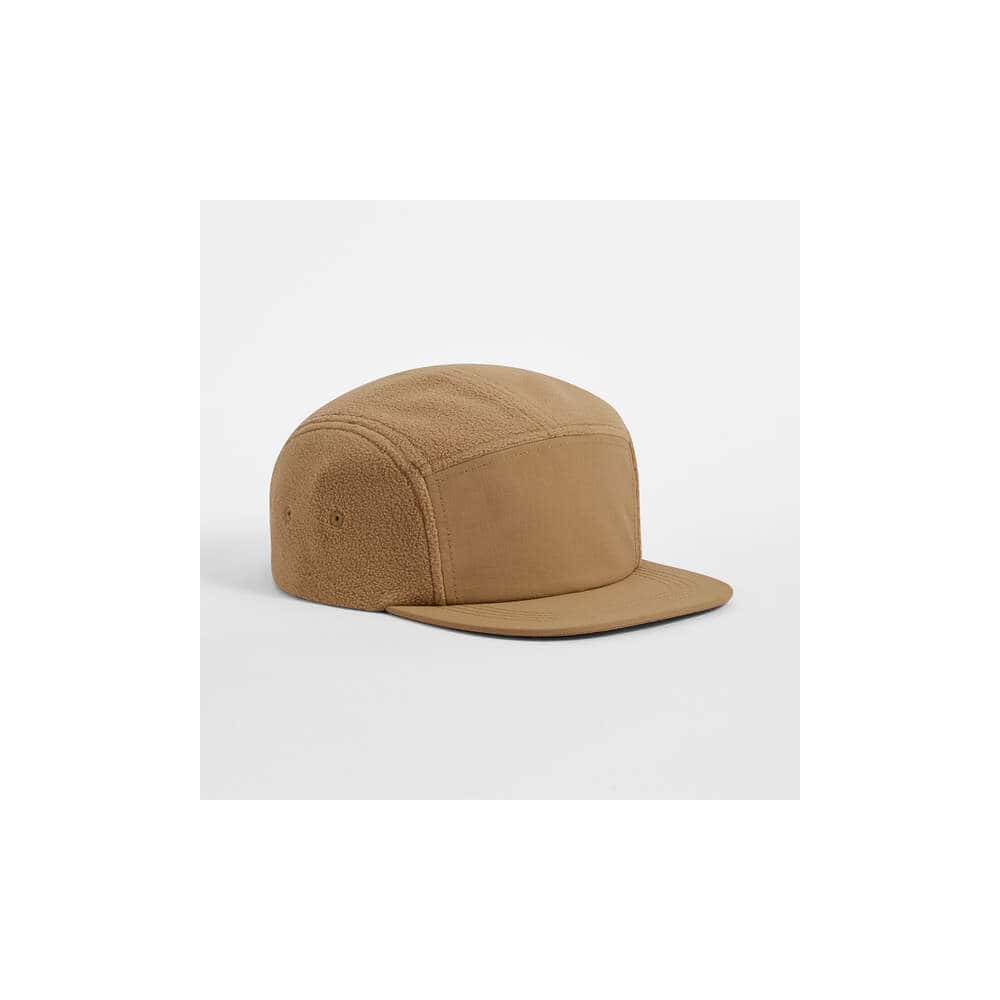 Recycled Fleece Outdoor Camper Cap in Detail 3 - bedruckbar und bestickbar