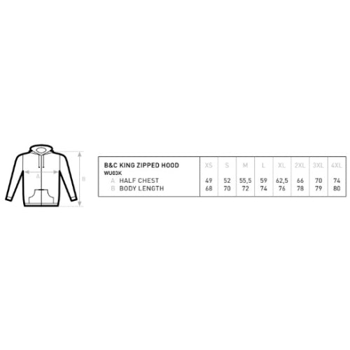 KING Zipped Hood Jacket in Detail 3 - bedruckbar und bestickbar