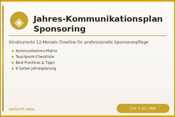 Jahres-Kommunikationsplan Sponsoring