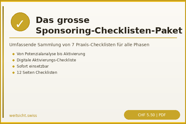 Das grosse Sponsoring-Checklisten-Paket