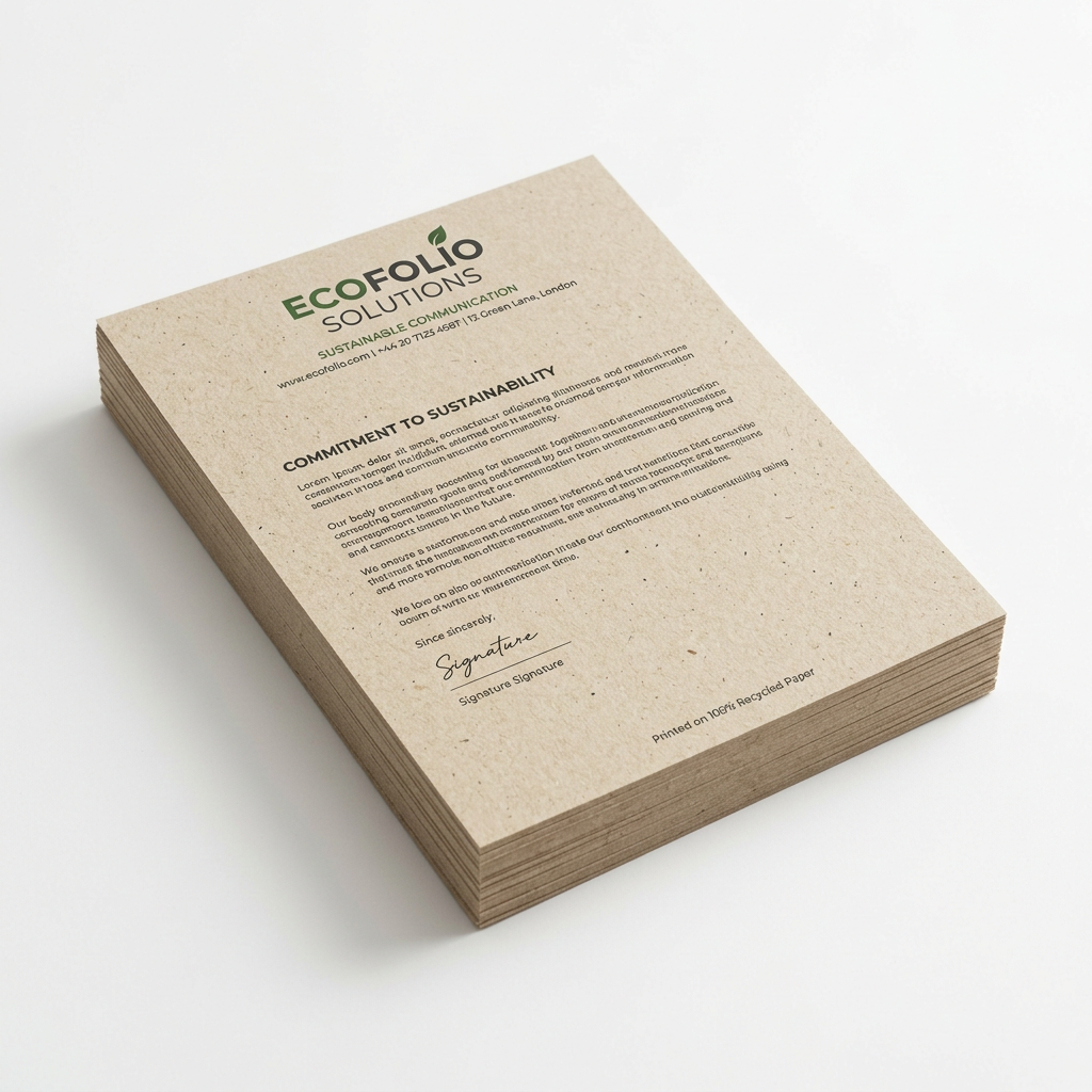 Briefpapier aus Recyclingpapier (bedruckbar)