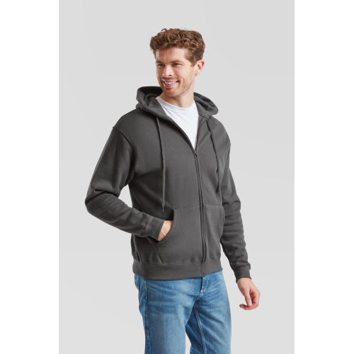 Classic Hooded Sweat Jacket in Detail 8 - bedruckbar und bestickbar