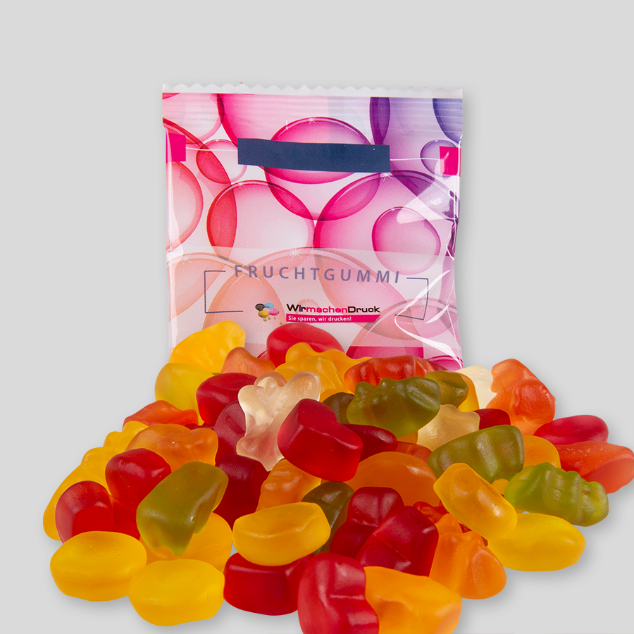 HARIBO Fruchtmix, 10 g Tütchen, beidseitig farbig (bedruckbar)