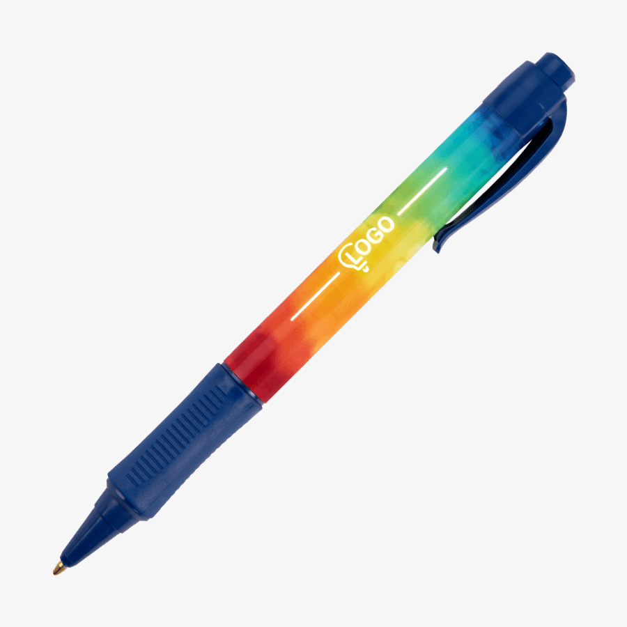 Kunststoff-Druckkugelschreiber CLASSIC bunt, 4/0 farbig rundherum bedruckt (bedruckbar)