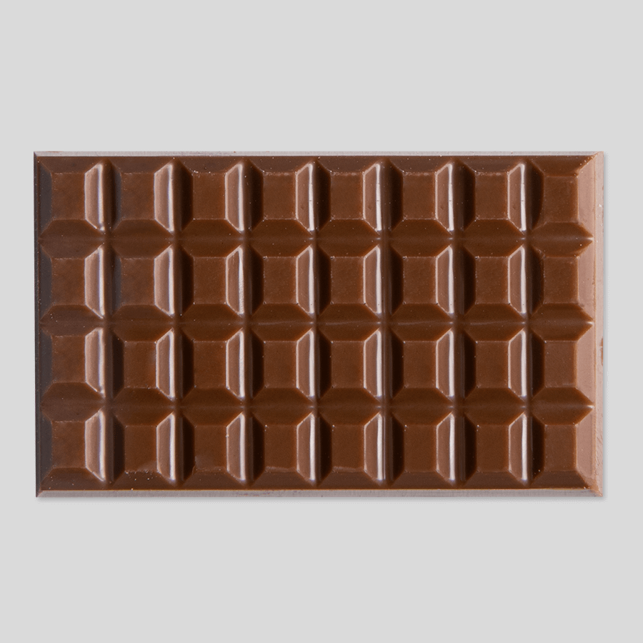 Mini-Schoko-Täfelchen 10 g Vollmilchschokolade, einseitig farbig (bedruckbar)