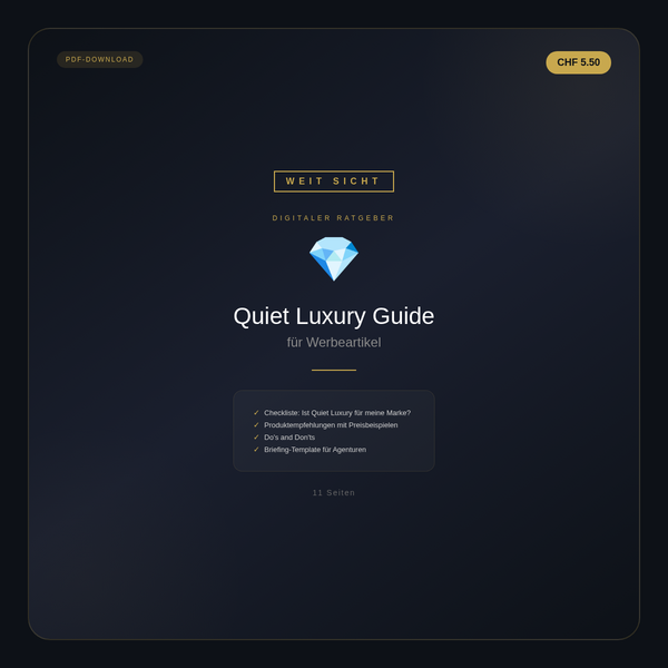 Quiet Luxury Guide für Werbeartikel