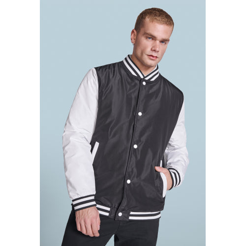Varsity Jacket in Rueckseite - bedruckbar und bestickbar