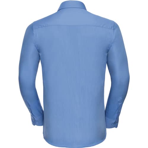 Men`s Long Sleeve Polycotton Tailored Poplin Shirt in Detail 10 - bedruckbar und bestickbar