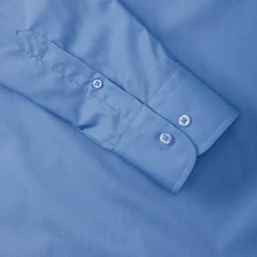 Men`s Long Sleeve Polycotton Tailored Poplin Shirt in Detail 21 - bedruckbar und bestickbar
