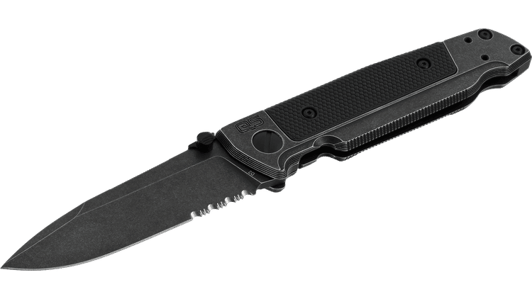 Walther Q5 Steel Frame Folder Blackwash Serrated