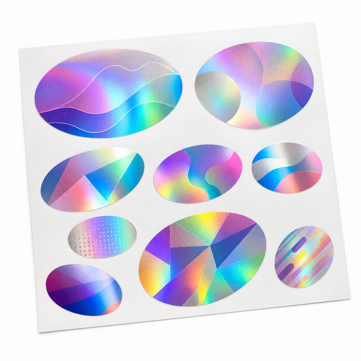 Hologramm-Aufkleber oval, konturgeschnitten