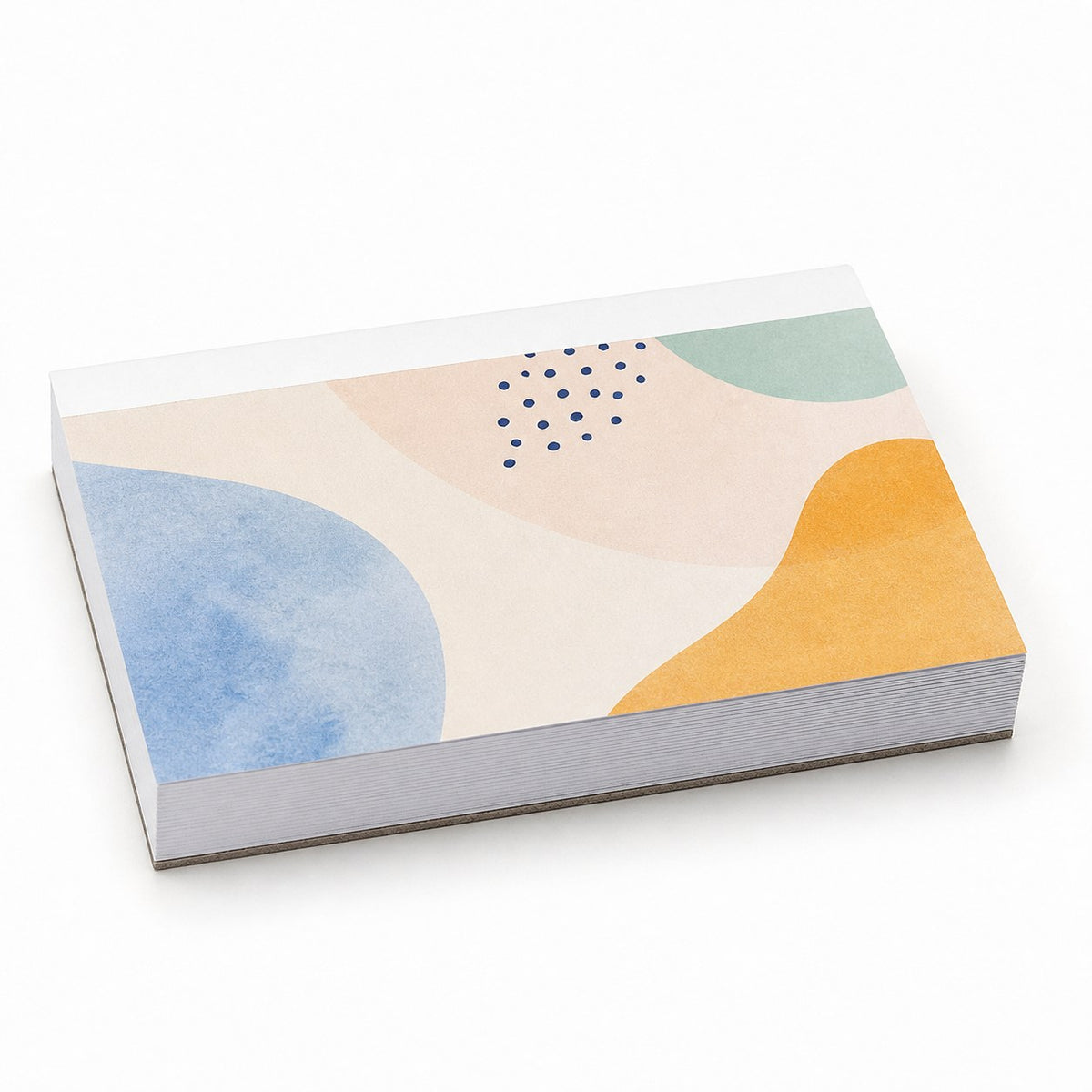 Block mit Leimbindung, DIN A7 quer, 200 Blatt, 5/0 farbig einseitig bedruckt (CMYK 4-farbig + 1 Sonderfarbe HKS oder Pantone)