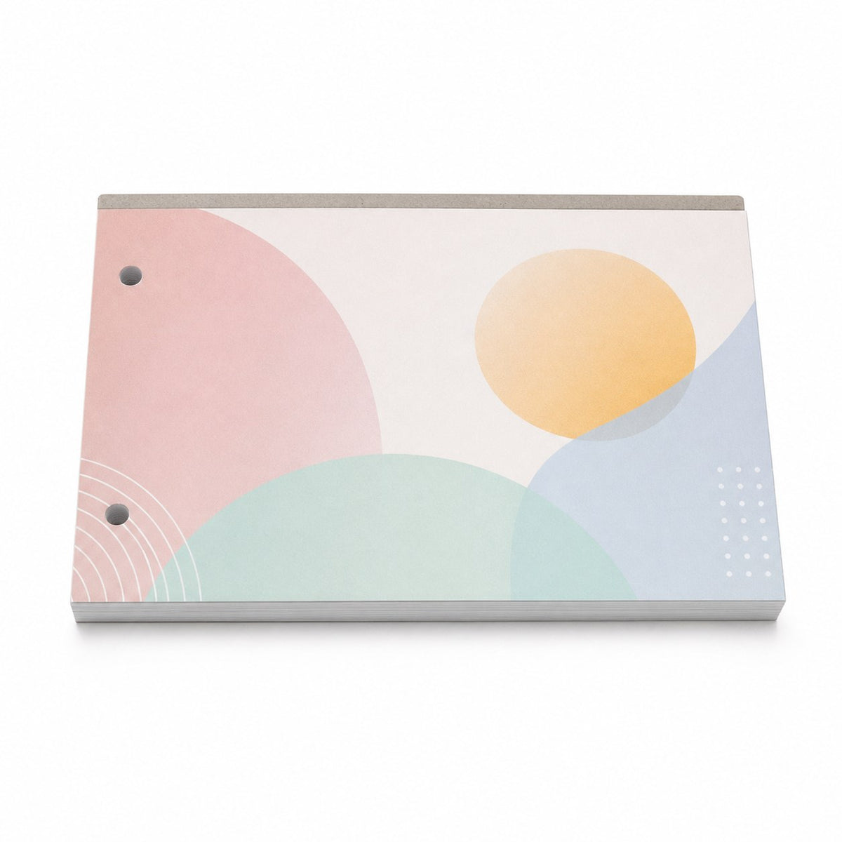 Block mit Leimbindung, DIN A6 quer, 50 Blatt, 4/0 farbig einseitig bedruckt