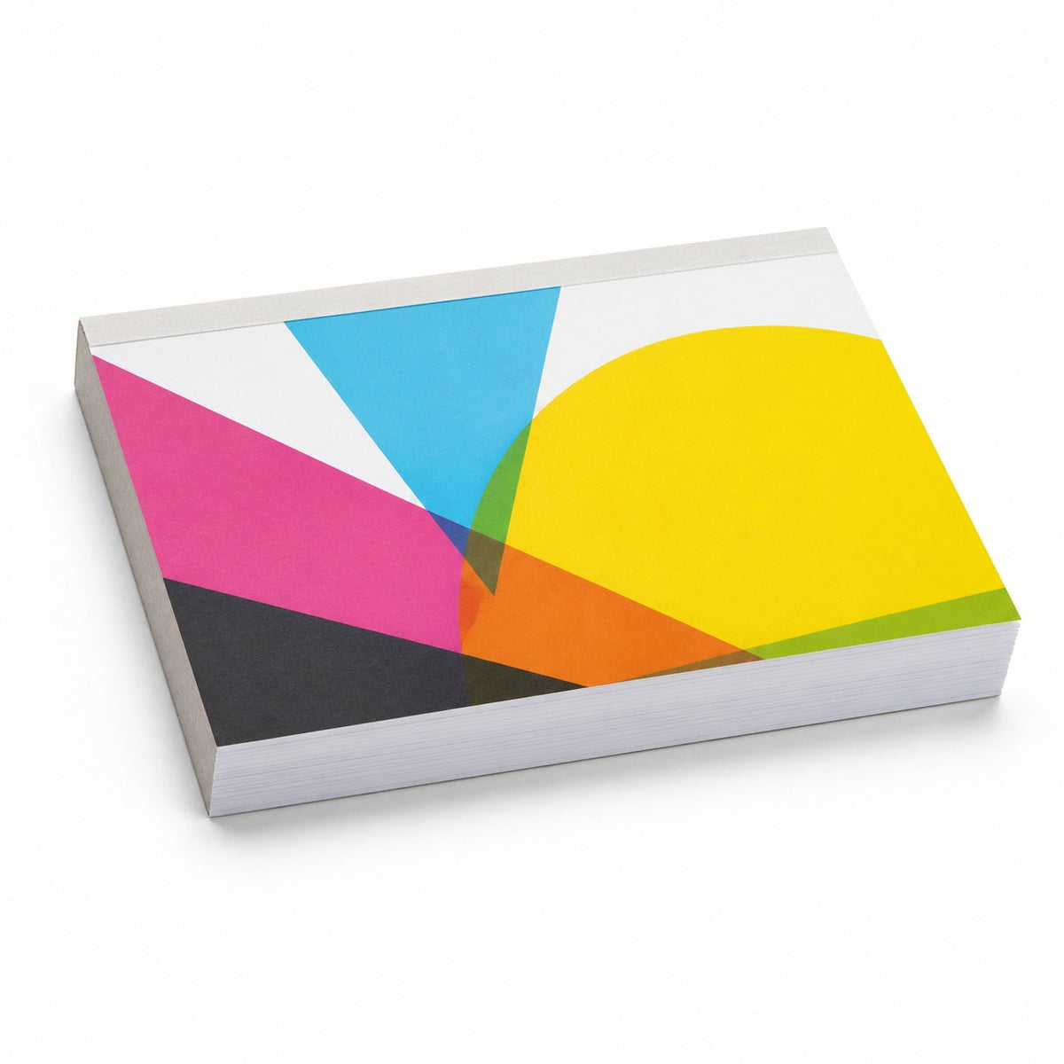 Block mit Leimbindung, DIN A6 quer, 100 Blatt, 5/0 farbig einseitig bedruckt (CMYK 4-farbig + 1 Sonderfarbe HKS oder Pantone)