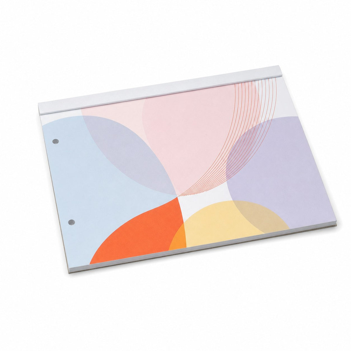 Block mit Leimbindung, DIN A5 quer, 10 Blatt, 5/0 farbig einseitig bedruckt (CMYK 4-farbig + 1 Sonderfarbe HKS oder Pantone)