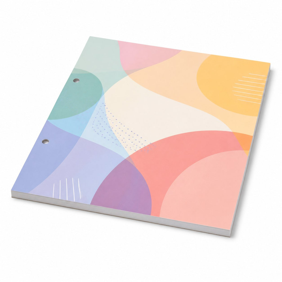 Block mit Leimbindung, 21,0 cm x 21,0 cm, 25 Blatt, 5/0 farbig einseitig bedruckt (CMYK 4-farbig + 1 Sonderfarbe HKS oder Pantone)