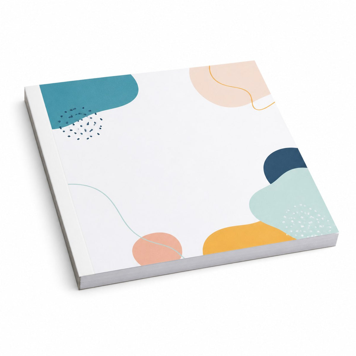 Block mit Leimbindung, 29,7 cm x 29,7 cm, 10 Blatt, 5/0 farbig einseitig bedruckt (CMYK 4-farbig + 1 Sonderfarbe HKS oder Pantone)