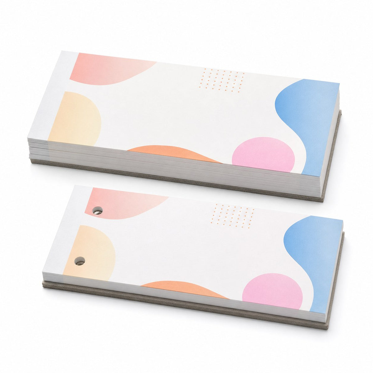 Block mit Leimbindung, 6,2 cm x 14,8 cm, 50 Blatt, 5/0 farbig einseitig bedruckt (CMYK 4-farbig + 1 Sonderfarbe HKS oder Pantone)