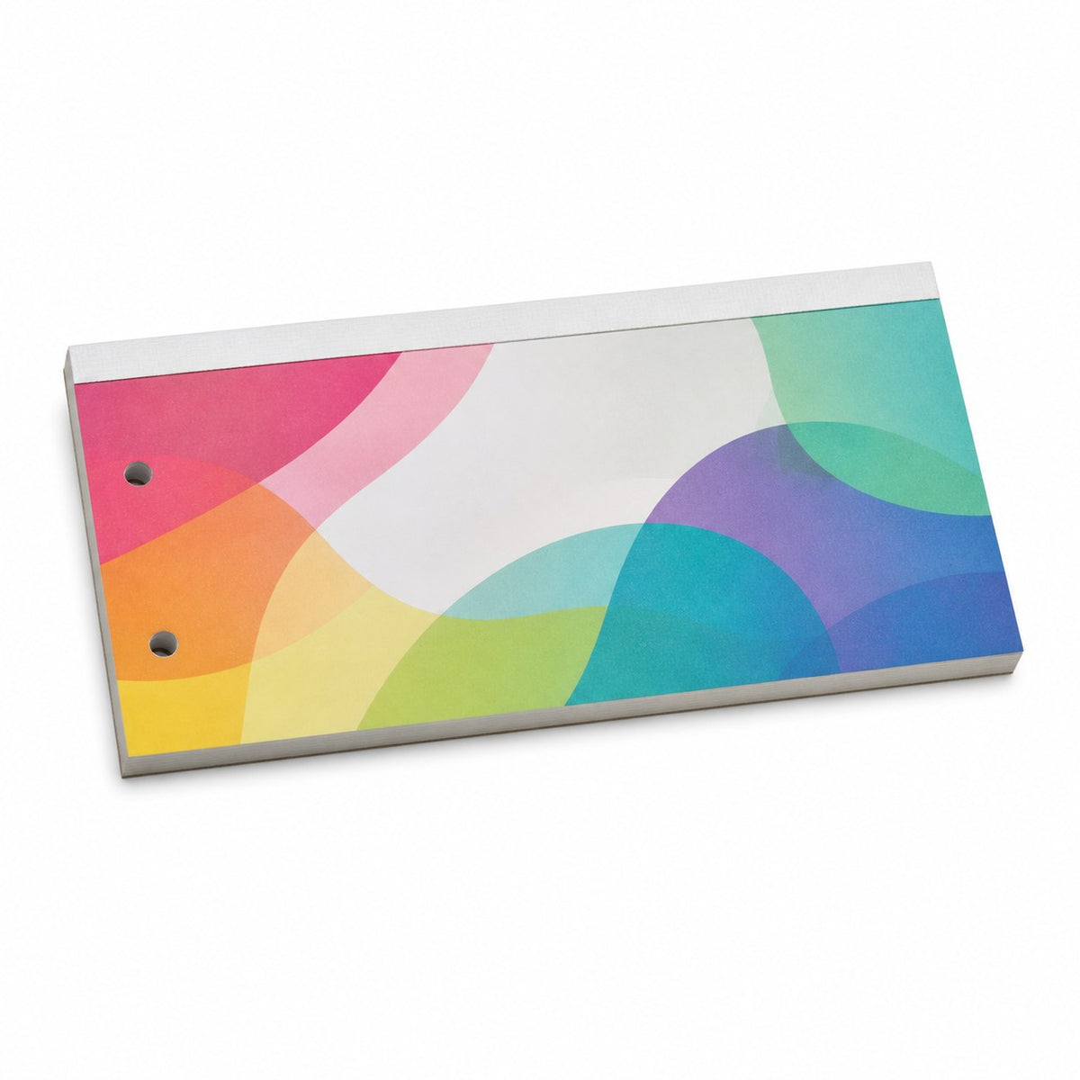 Block mit Leimbindung, 14,8 cm x 6,2 cm, 50 Blatt, 5/0 farbig einseitig bedruckt (CMYK 4-farbig + 1 Sonderfarbe HKS oder Pantone)