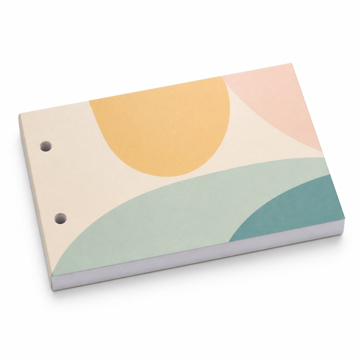 Block mit Leimbindung und Deckblatt, DIN A6 quer, 100 Blatt, 4/4 farbig beidseitig bedruckt