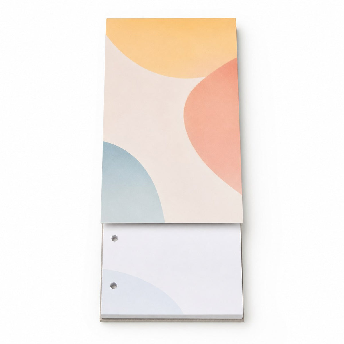 Block mit Leimbindung und Deckblatt, DIN lang, 50 Blatt, 4/0 farbig einseitig bedruckt