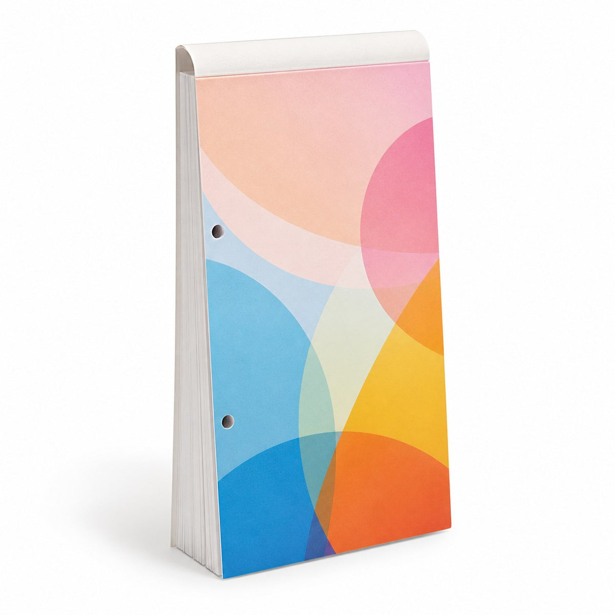 Block mit Leimbindung und Deckblatt, DIN lang, 100 Blatt, 4/0 farbig einseitig bedruckt
