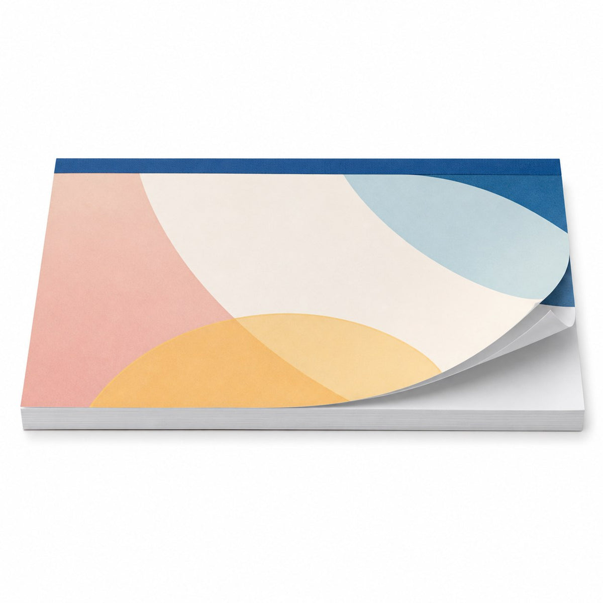 Block mit Leimbindung und Deckblatt, DIN lang quer, 200 Blatt, 4/0 farbig einseitig bedruckt