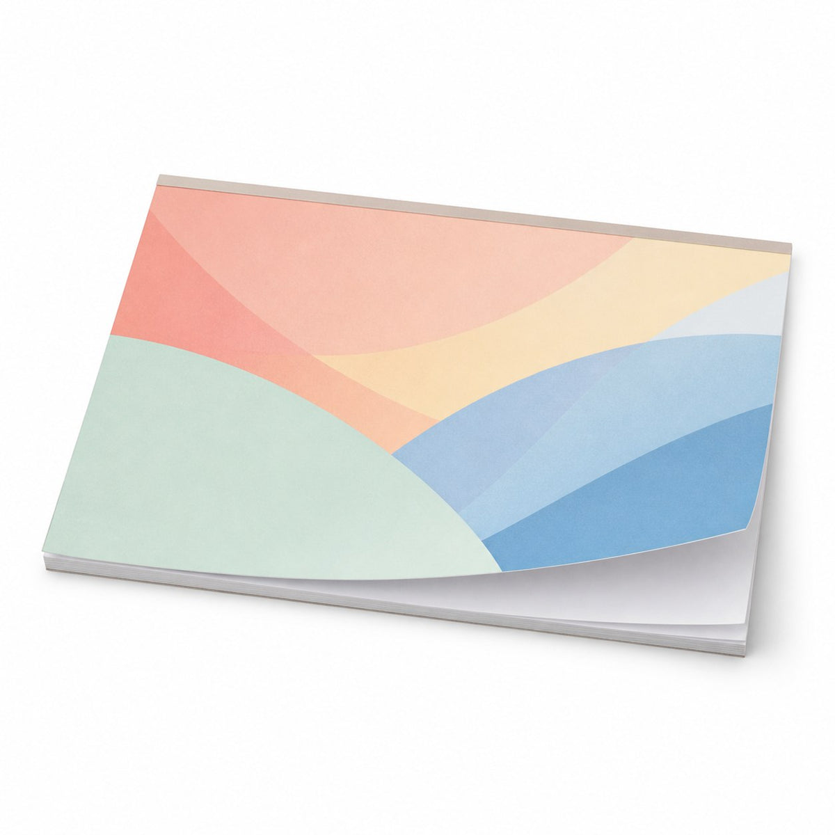 Block mit Leimbindung und Deckblatt, DIN A5 quer, 10 Blatt, 4/0 farbig einseitig bedruckt