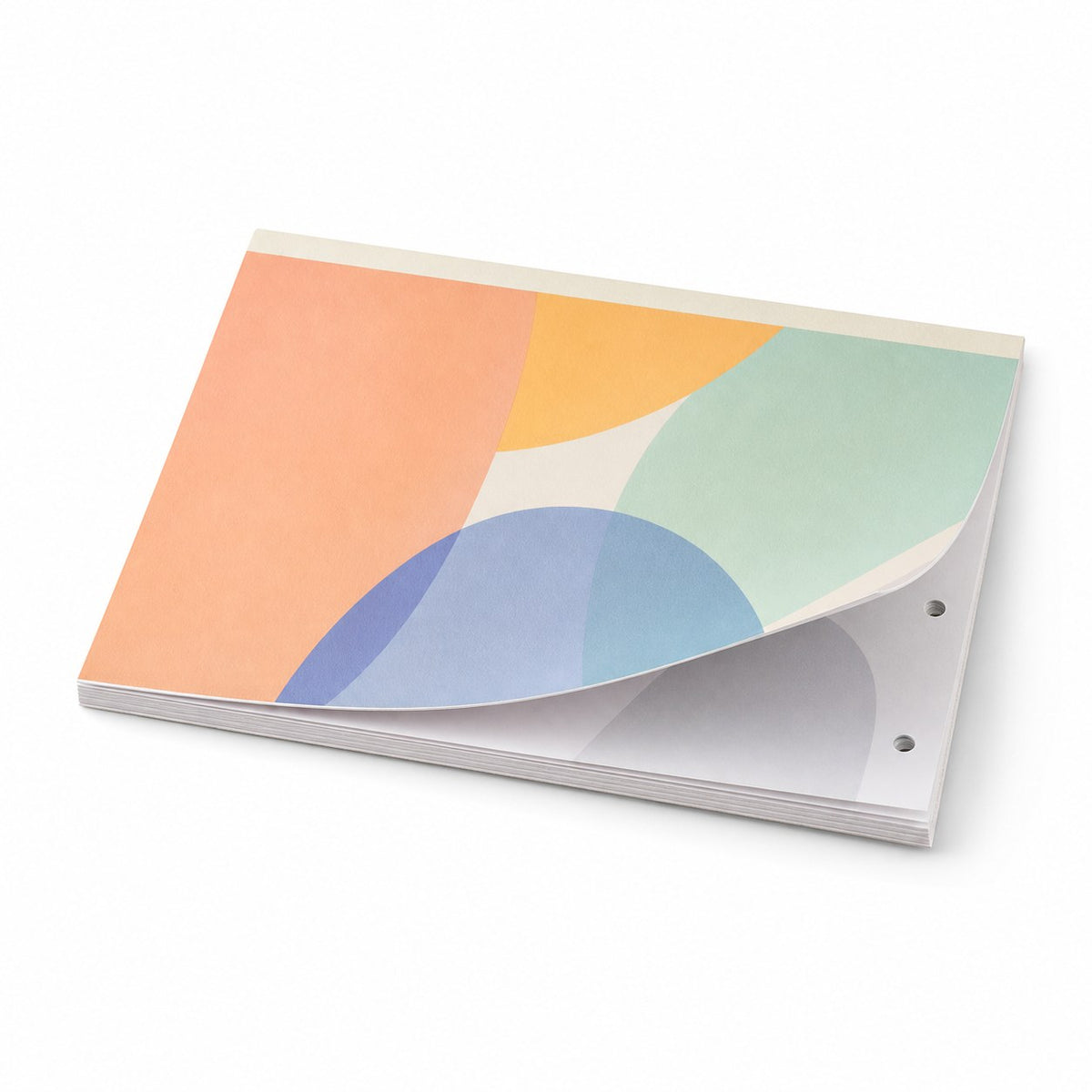 Block mit Leimbindung und Deckblatt, DIN A5 quer, 10 Blatt, 4/4 farbig beidseitig bedruckt