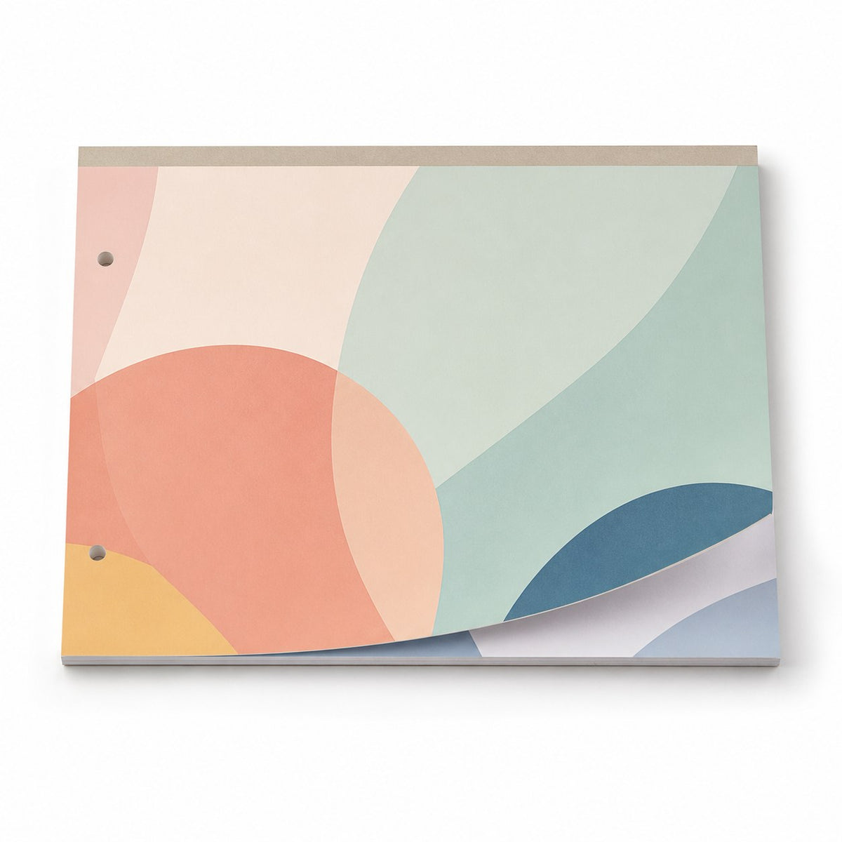 Block mit Leimbindung und Deckblatt, DIN A5 quer, 25 Blatt, 4/4 farbig beidseitig bedruckt