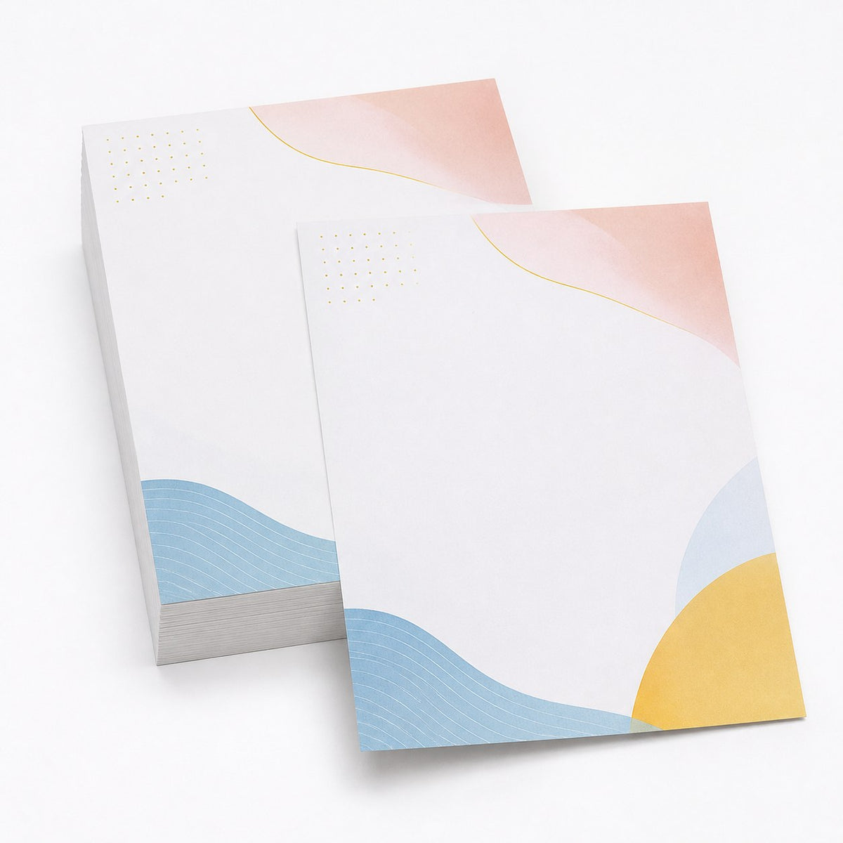 Briefpapier DIN A5, 5/0 farbig, (Vorderseite: CMYK 4-farbig + 1 HKS-Sonderfarbe / Rückseite: unbedruckt)