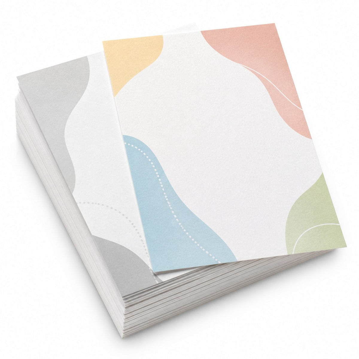 Briefpapier DIN A6, 4/1 farbig, (Vorderseite: farbig / Rückseite: Graustufen)
