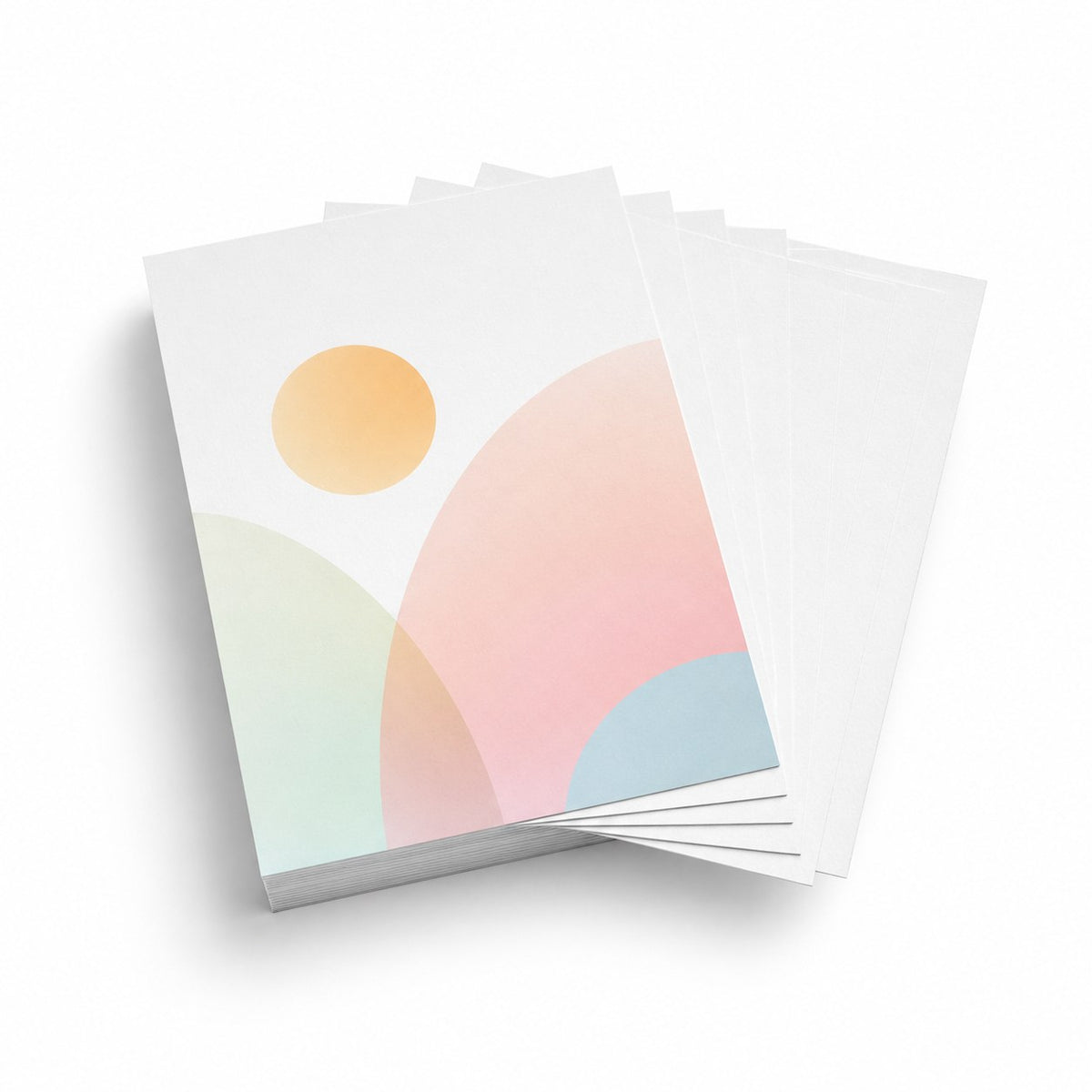 Briefpapier DIN A6, 4/0 farbig, (Vorderseite: farbig / Rückseite: unbedruckt)