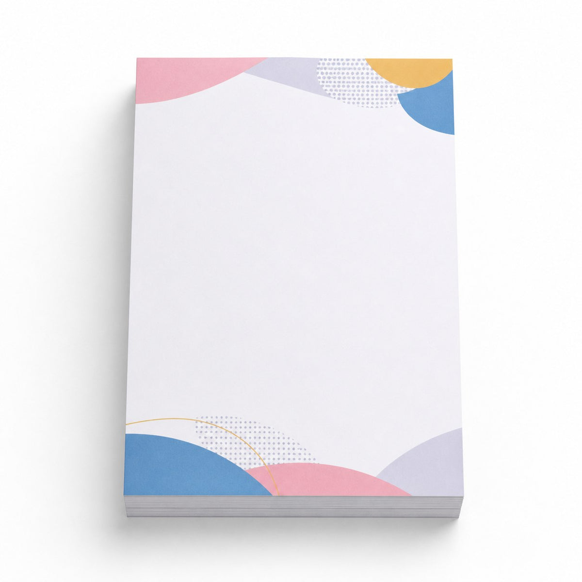 Briefpapier DIN A6, 5/0 farbig, (Vorderseite: CMYK 4-farbig + 1 Pantone-Sonderfarbe / Rückseite: unbedruckt)
