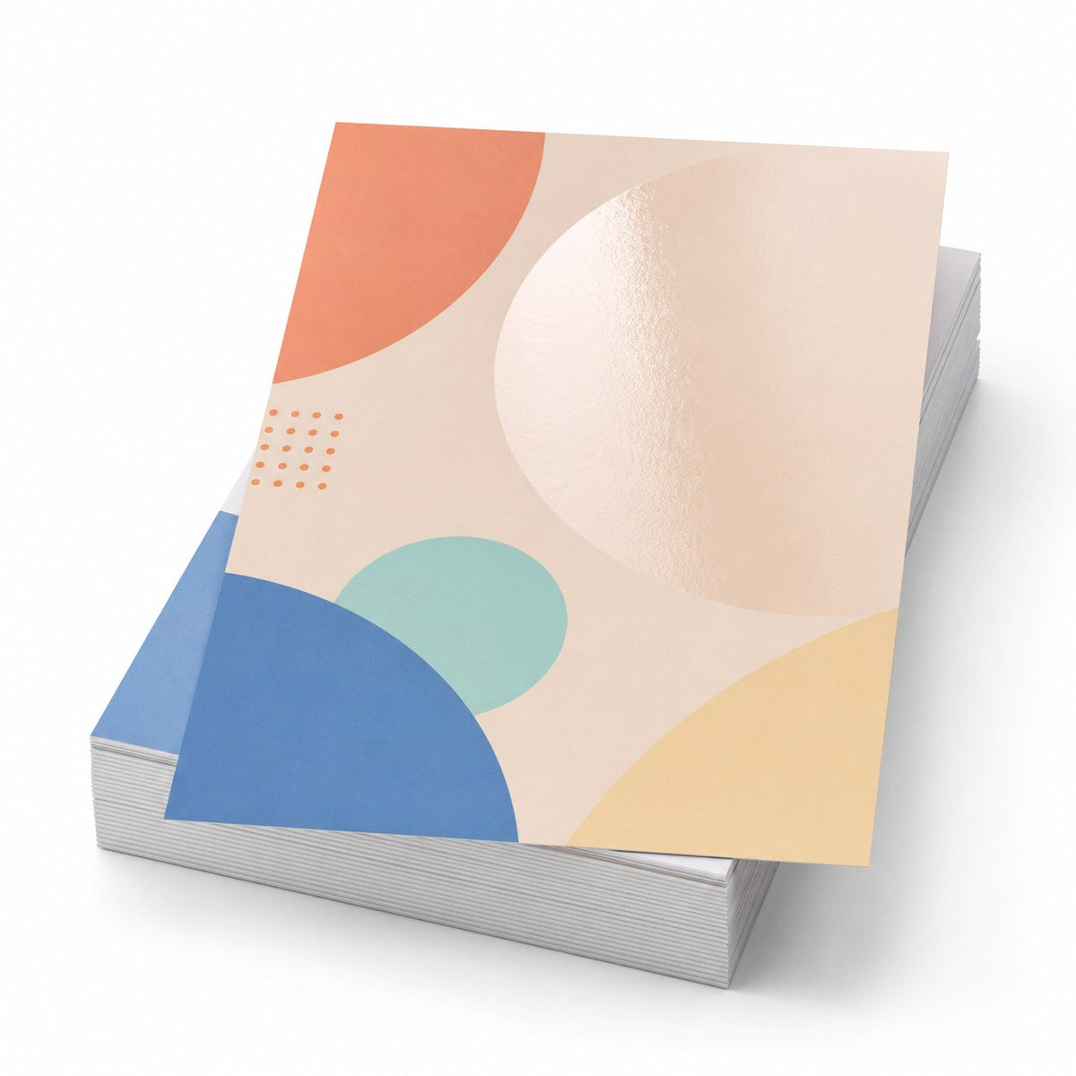 Briefpapier DIN A4 4/1 farbig mit einseitigem partiellem UV-Lack, (Vorderseite: farbig + UV-Lack als Sonderfarbe / Rückseite: schwarzweiss)
