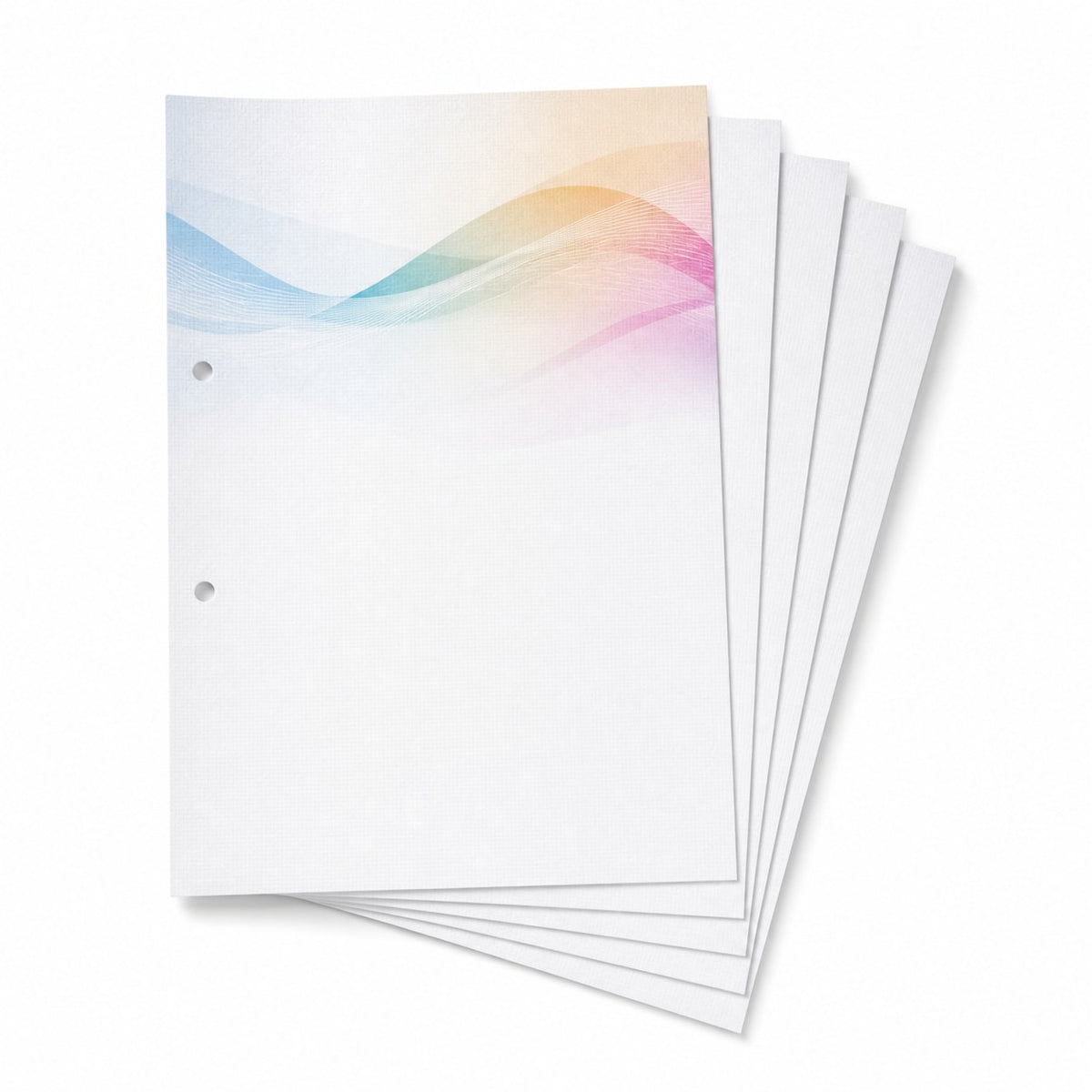Briefpapier DIN A5, 4/0 farbig, (Vorderseite: farbig / Rückseite: unbedruckt), Bankpostpapier mit Wasserzeichen
