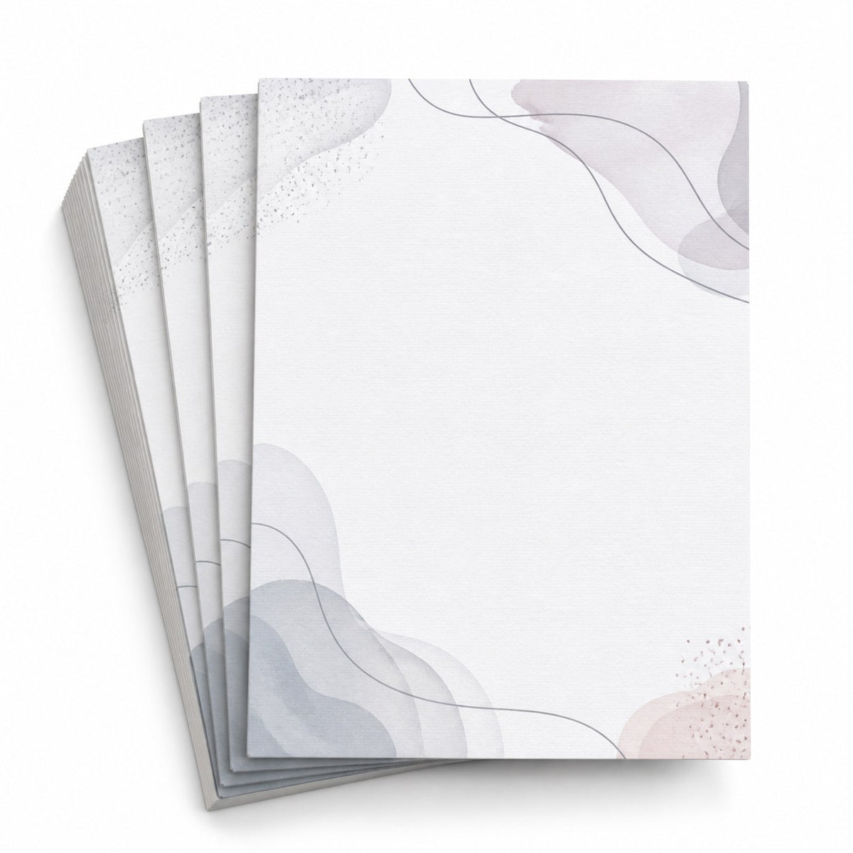 Briefpapier DIN A5, 1/1 farbig, (Vorderseite: Graustufen / Rückseite: Graustufen), Bankpostpapier mit Wasserzeichen