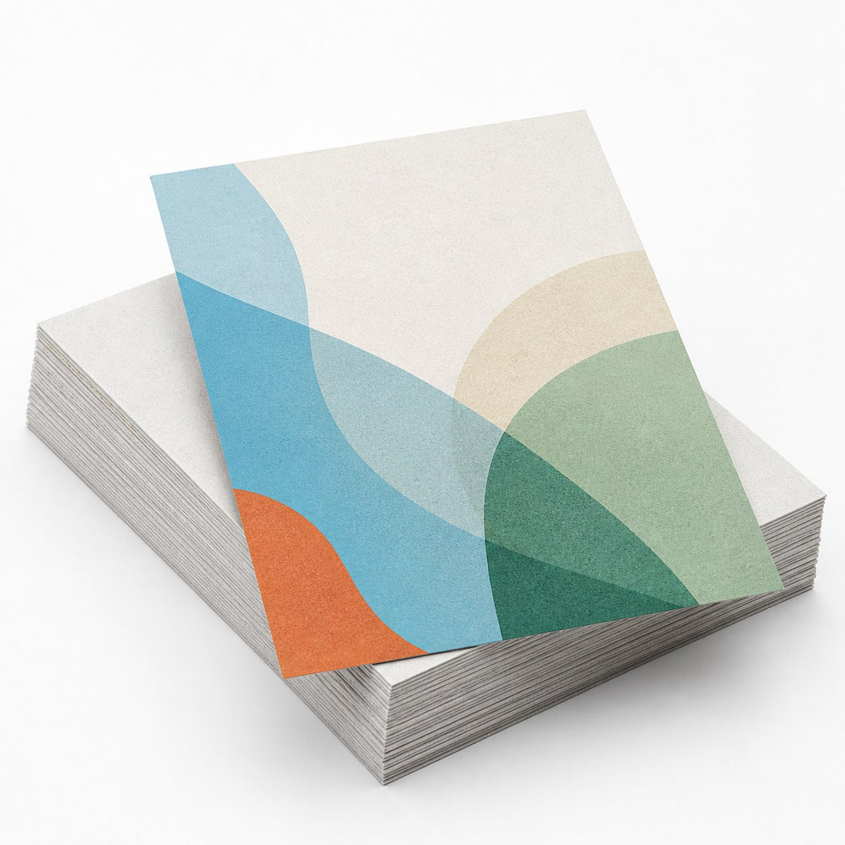 Briefpapier DIN A6, 4/1 farbig, (Vorderseite: farbig / Rückseite: Graustufen), Recyclingpapier