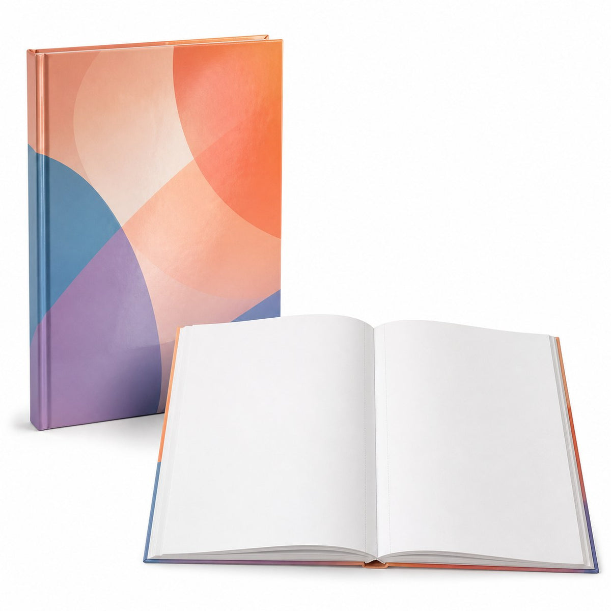 Notizbuch DIN A4 hoch, Umschlag: Hardcover 4/0-farbig, Inhalt: blanko Inhaltsseiten inkl. Abrissperforation (1 cm vom Bund) – Bild 1