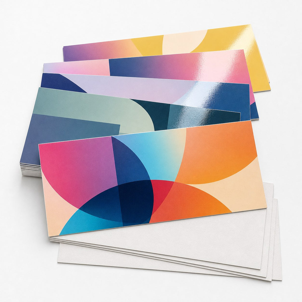 Postkarte, DIN lang quer (21,0 x 10,5 cm), mit allen Veredelungskombinationen