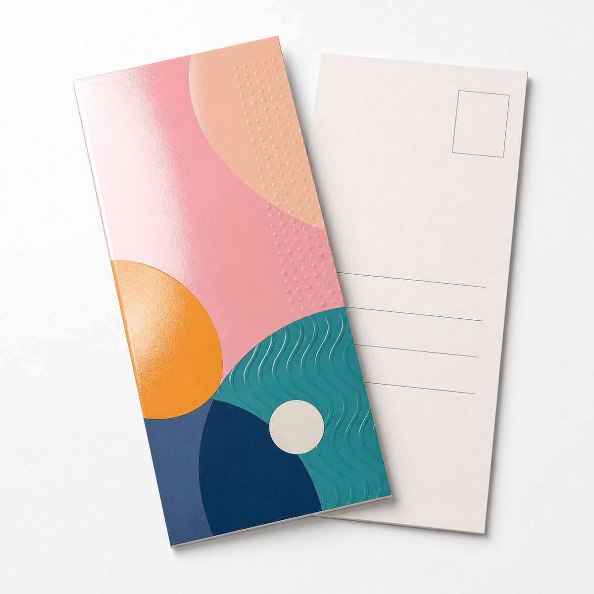 Postkarte, 14,0 x 29,0 cm, mit allen Veredelungskombinationen