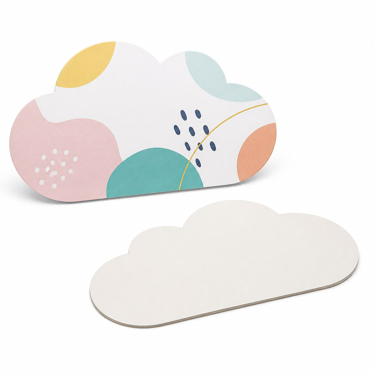 Postkarte, Stanzform Wolke, mit allen Veredelungskombinationen