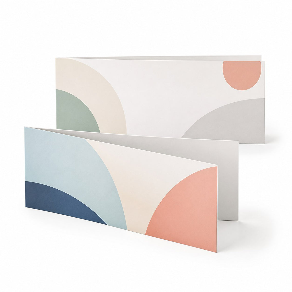 Postkarte, gefalzt auf DIN lang quer (21,0 x 10,5 cm), 4-seitig